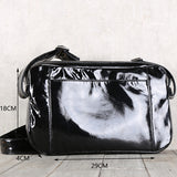 Aetoo Men'S Leather One-Shoulder Oblique Cross Handbag Sheepskin Soft Bag Bright Leather Casual