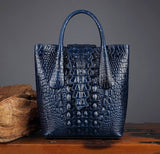 Suwerer 2019 New Luxury Women Genuine Leather Bag Brands Top Cowhide Crocodile Pattern Fashion Tote