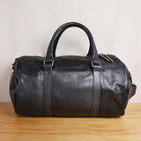 Aetoo Men'S Leather Travel Bag Short Trip Travel Men'S Bag Leather Handbag Fitness Bag Drum