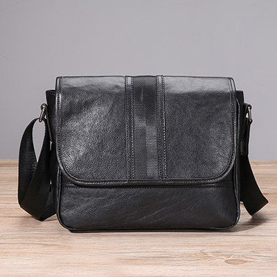 Aetoo Single Shoulder Bag Male Leather Casual Oblique Cross Bag Japanese Leisure Trend Men'S Head