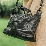 Aetoo Soft Cowhide Oblique Cross Packets Shoulder Handbag New Literature And Art Small Fresh