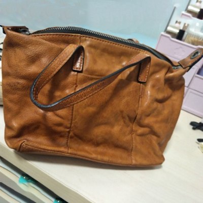 Aetoo Soft Cowhide Oblique Cross Packets Shoulder Handbag New Literature And Art Small Fresh