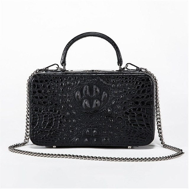 Lamaxza Cowhide Women Shoulder Handbag Fashion Genuine Leather Satchels Pattern Handle Bags Zp8001