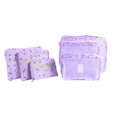 6Pcs/Set Mesh Travel Storage Bag Clothes Tidy Pouch Portable Suitcase Luggage Organizer Bag Home