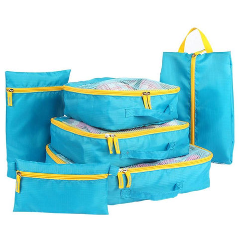 6Pcs/Set Travel Storage Bag Clothes Tidy Pouch Luggage Organizer Portable Container Nylon