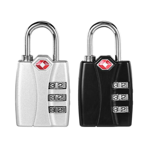 2Pcs/Set Resettable 3-Digit Tsa Customs Code Locks Travel Luggage Suitcase Combination Padlocks
