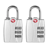 2Pcs/Set Resettable 3-Digit Tsa Customs Code Locks Travel Luggage Suitcase Combination Padlocks