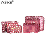 6Pcs/Set Suitcase Shoes Underwear Travel Storage Bag Waterproof Luggage Organizer Clothes Packing