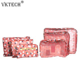 6Pcs/Set Suitcase Shoes Underwear Travel Storage Bag Waterproof Luggage Organizer Clothes Packing