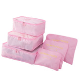 High Quality 6Pcs/Set Portable Storage Bag With Laundry Pouches Clothes Luggage Organizer Container