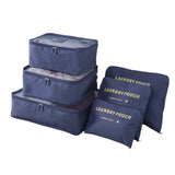 High Quality 6Pcs/Set Portable Storage Bag With Laundry Pouches Clothes Luggage Organizer Container