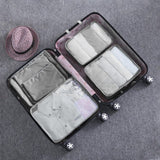 6Pcs/Set Travel Case Clothes Tidy Storage Bag Box Luggage Suitcase Pouch Bra Cosmetics Underwear