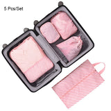 Bakingchef 5 Pcs/Set Travel Storage Bag Women Clothes Underwear Tidy Pouch Portable Container