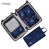 Bakingchef 5 Pcs/Set Travel Storage Bag Women Clothes Underwear Tidy Pouch Portable Container