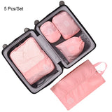 Bakingchef 5 Pcs/Set Travel Storage Bag Women Clothes Underwear Tidy Pouch Portable Container