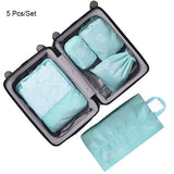 Bakingchef 5 Pcs/Set Travel Storage Bag Women Clothes Underwear Tidy Pouch Portable Container