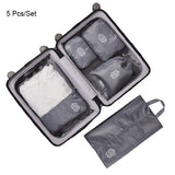 Bakingchef 5 Pcs/Set Travel Storage Bag Women Clothes Underwear Tidy Pouch Portable Container