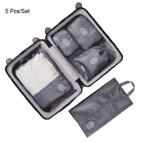 Bakingchef 5 Pcs/Set Travel Storage Bag Women Clothes Underwear Tidy Pouch Portable Container