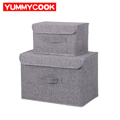 Folding Non-Woven Underwear Storage Boxes Clothing Bra Socks Organizer Toy Sundries Bins Drawer