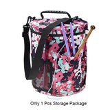 Nylon Yarn Storage Bag Women Big Capacity Cylinder Crochet Hook Knitting Pouch Home Organizer