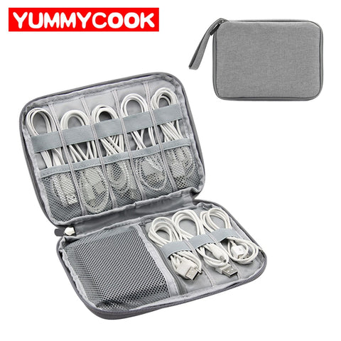 Travel Universal Cable Bag Electronic Organizer Trip Usb Digital Gadget Pouch Headphones Charger