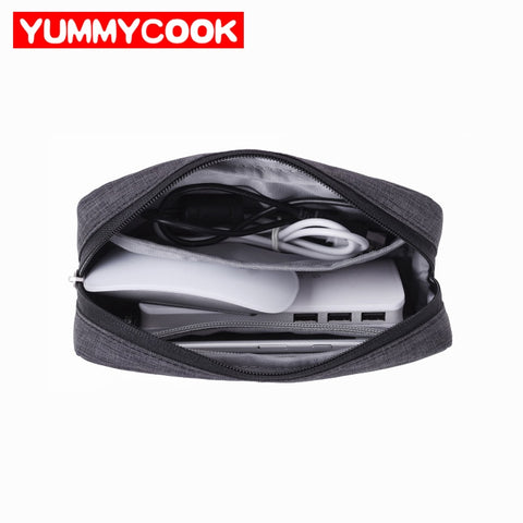 Travel Cable Bag Portable Electronics Digital Gadget Organizer Charger Wires Cosmetic Kit