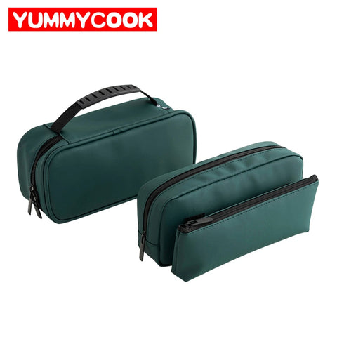 Pu Cosmetic Bag Makeup Brush Inside Valise Organizer Travel Charger Cables Pouch Pencil Case