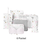 6 Pcs/Set Flamingo Travel Clothes Tidy Storage Bag Suitcase Organizer Underwear Bra Cosmetics Shoes