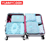 6Pcs/Set Shoes Clothes Suitcase Organizer Travel Shirt Underware Storage Bag Cosmetic Zipper