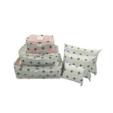 6Pcs/Set Shoes Clothes Suitcase Organizer Travel Shirt Underware Storage Bag Cosmetic Zipper