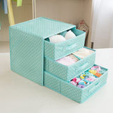 3Layers Underwear Separator Drawer Organizer Bra Lingerie Clothing Storage Box Socks Tie Bins