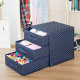 3Layers Underwear Separator Drawer Organizer Bra Lingerie Clothing Storage Box Socks Tie Bins