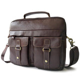 Kavis 100% Genuine Cowhide Leather Handbags Vintage Shoulder Bag Men Messenger Bag Travel Crossbody