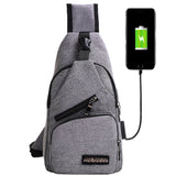Eulan Sling Bag With Usb Charging Port, Crossbody Canvas Chest Bag For Men Women - Anti-Theft