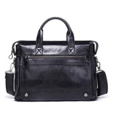 Contact'S Business Men Briefcase Genuine Leather Shoulder Bag For Man 13.3 Inch Business Laptop Bag