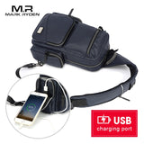 Mark Ryden Men Crossbody Bags Messenger Anti Theft Male Shoulder Bags Usb Recharging Chest Bag
