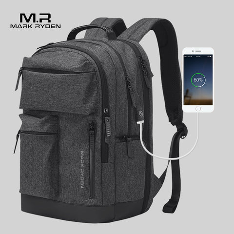 Mark Ryden Man Backpack Multi-Layer Space 15.6 Inch Laptop Usb Recharging Travel Male Bag