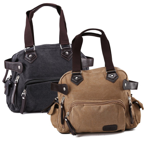 <Ship From Us> Vintage Large Canvas Men'S Travel Luggage Shoulder Bag Tote Gym Overnight