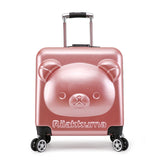 Children'S Suitcase 18/20Inch Pc Girl Cartoon Pull Rod Box Trolley Case 3D Child Travel Luggage
