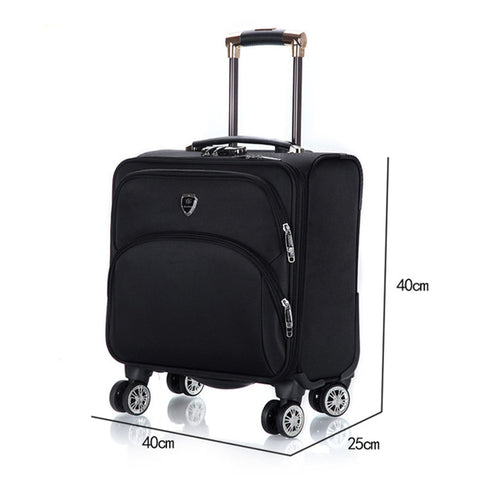 Travel Suitcase With Wheels Rolling Luggage Spinner Trolley Case 18 Inch Boarding Laptop Bags Woman