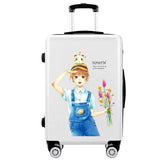 Women Lovely Travel Suitcase 20Inch Boarding Box 26 Inch Rolling Luggage Girls Spinner Travel Bag