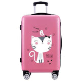 Women Lovely Travel Suitcase 20Inch Boarding Box 26 Inch Rolling Luggage Girls Spinner Travel Bag