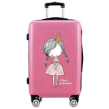 Women Lovely Travel Suitcase 20Inch Boarding Box 26 Inch Rolling Luggage Girls Spinner Travel Bag