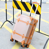Travel Suitcase Set Rolling Luggage Trolley Case Travel Bag Retro Suitcase Spinner Wheels Women