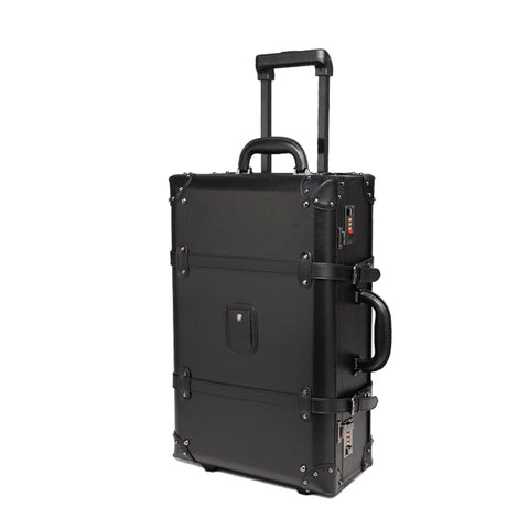 Pu Carry-Ons Trolley Case,Vintage Rolling Luggage,Classic Valise,Universal Wheel Suitcase,High