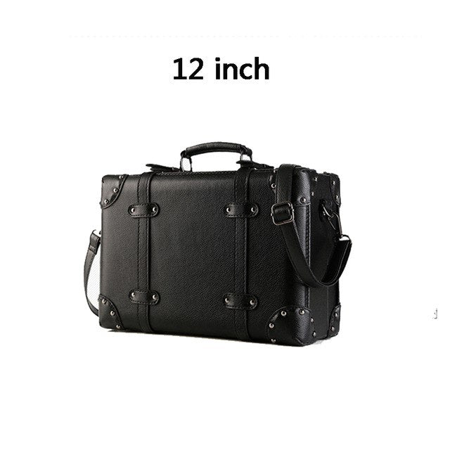 Pu Carry-Ons Trolley Case,Vintage Rolling Luggage,Classic Valise,Universal Wheel Suitcase,High