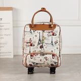 Multifunction Carry On Scooter Suitcase With Wheels Skateboard Rolling Luggage Vintage Travel