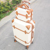 Travel Suitcase Set Rolling Luggage Trolley Case Travel Bag 24 Inch Retro Suitcase Wheels Women