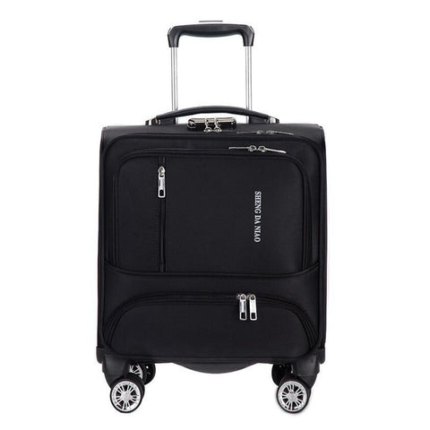 Travel Suitcase With Wheels Rolling Luggage Spinner Trolley Case 18 Inch Boarding Laptop Bags Woman