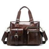 Westal Men'S Travel Bags Genuine Leather Big/Weekend Bag Luggage Duffel Travel Bags Hand Luggage